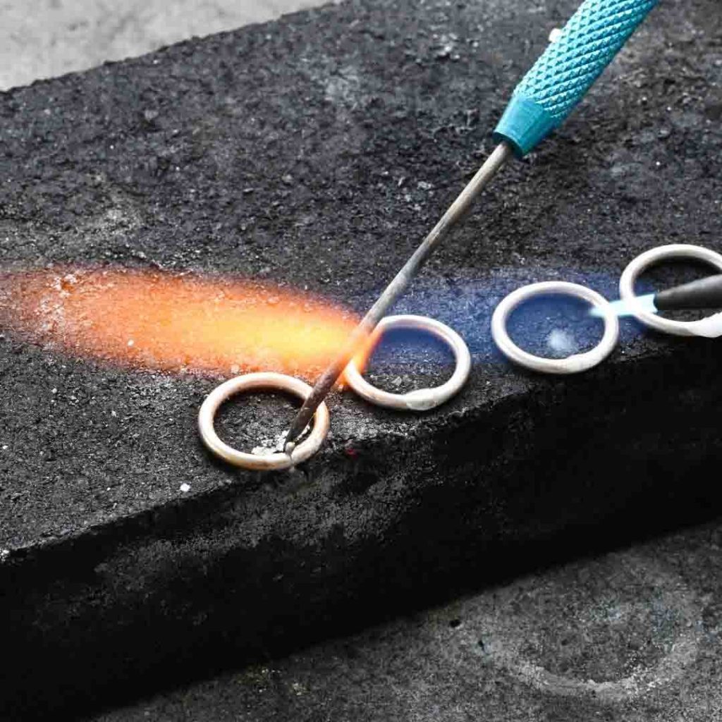 Soldering sterling silver jump rings with a smith little torch