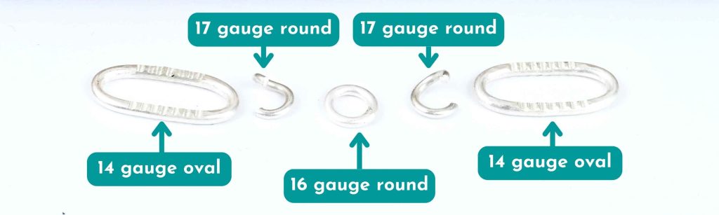 Diagram showing Jump ring order for handmade sterling silver chain