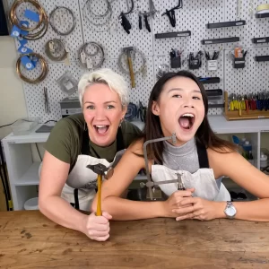 Lucy Walker and Vennice Aw-Metalsmith Academy Instructor